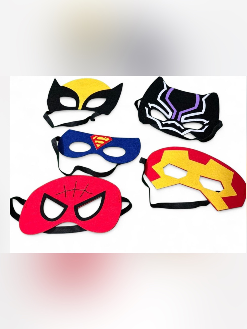 New!Party City Kids Marvel superhero Felt Mask with stickers party Set